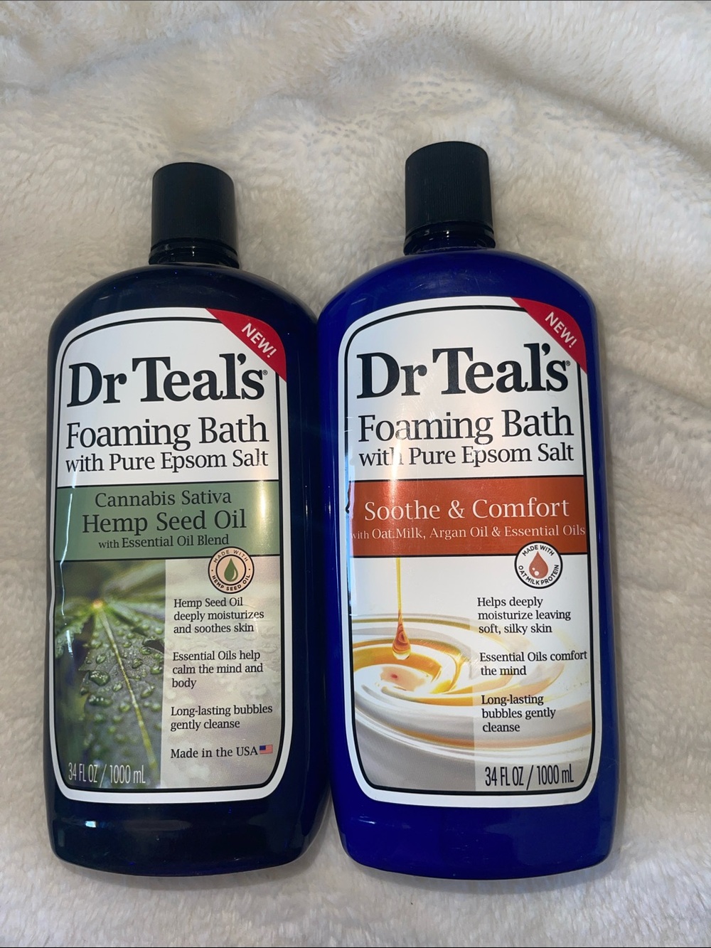 Dr Teal's Foaming Bath with Pure Epsom Salt - Blue (Soothe & Comfort)